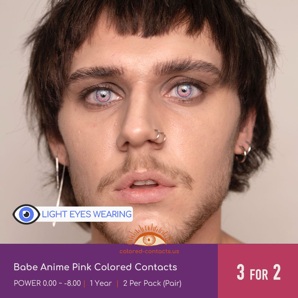Babe Anime Pink Colored Contacts - thumbnail 3
