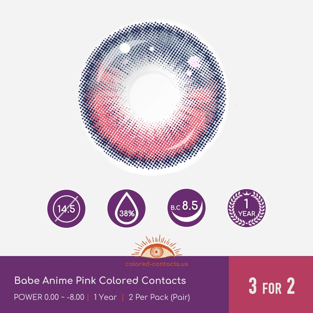 Babe Anime Pink Colored Contacts - thumbnail 5