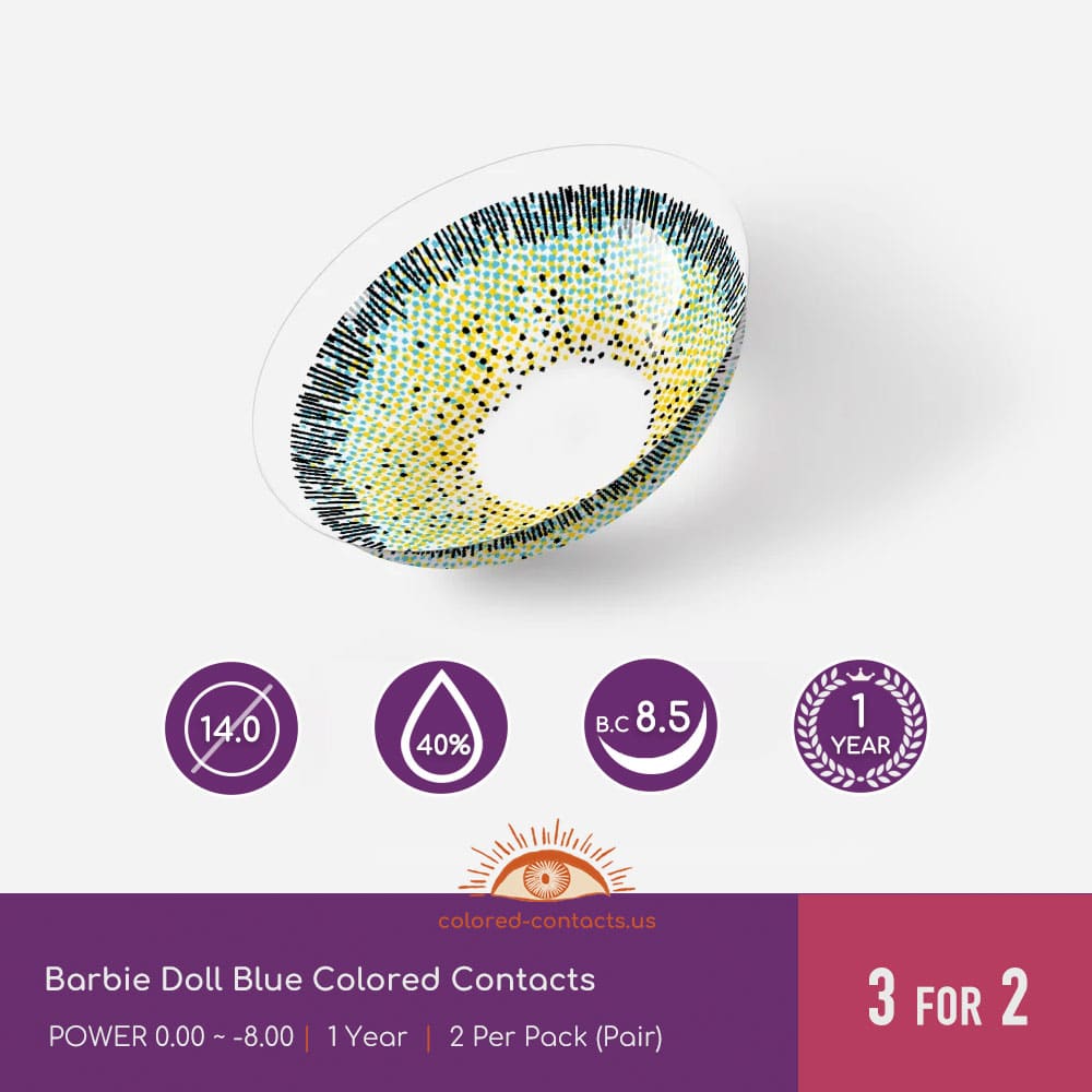 Barbie Doll Blue Colored Contacts - thumbnail 2