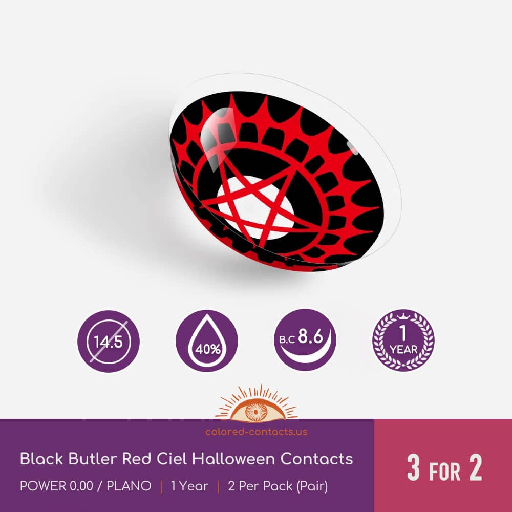 Black Butler - Red Ciel's Cosplay Contacts - thumbnail 3
