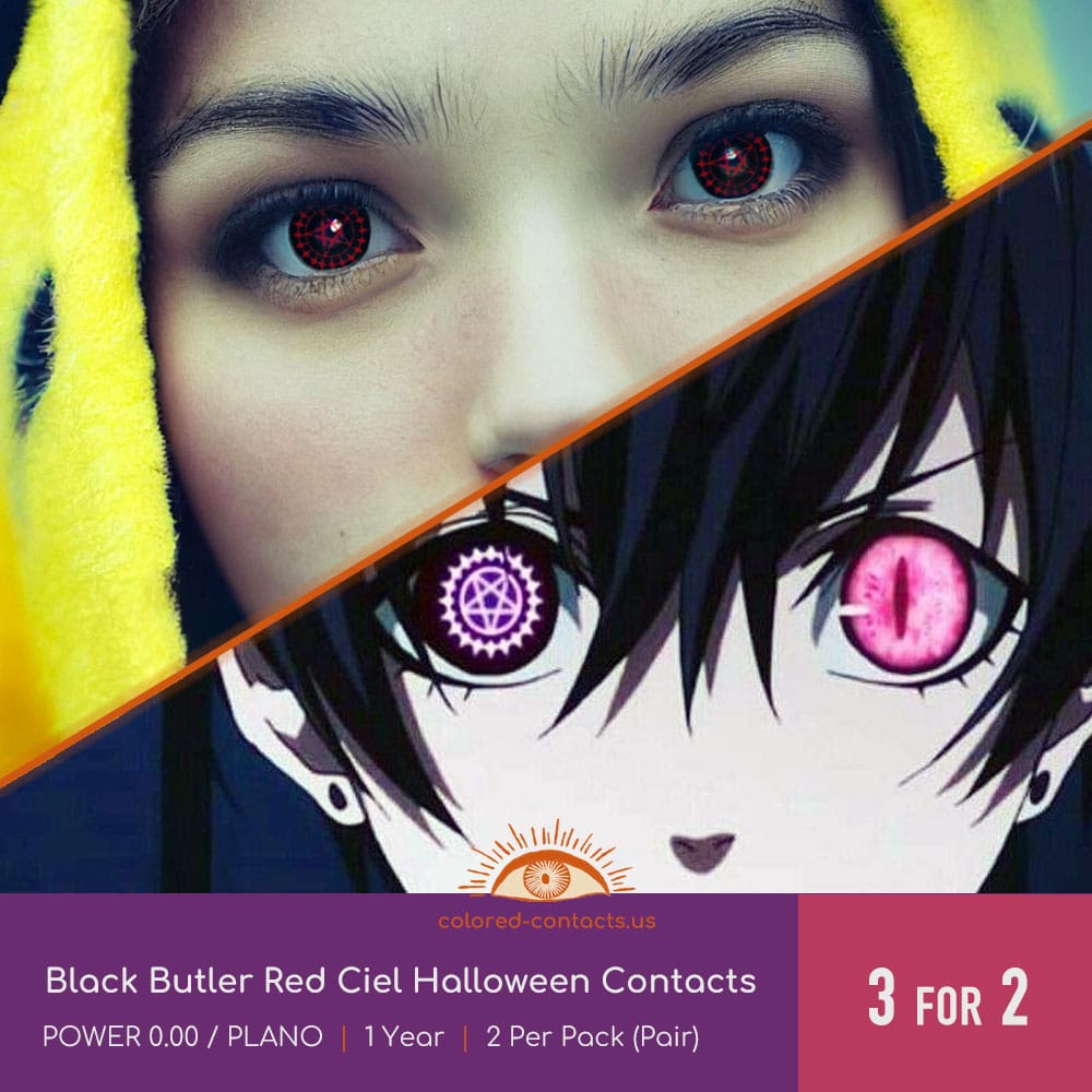 Black Butler - Red Ciel's Cosplay Contacts - thumbnail 2