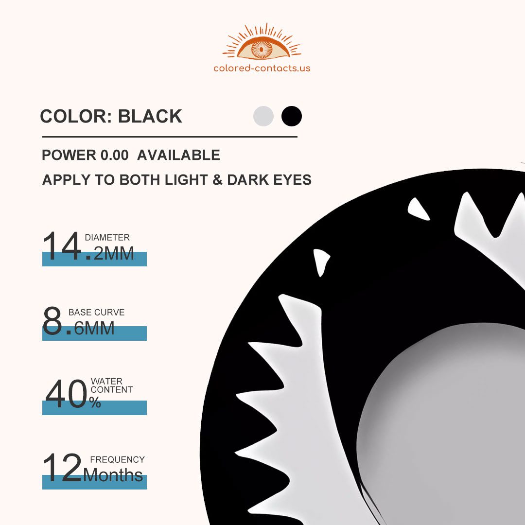Black Cat Eye Contacts - thumbnail 3