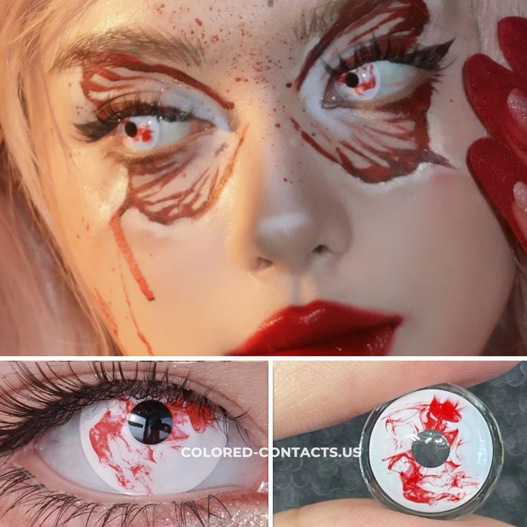 Blood Curse White Crazy Lenses | 4-Lens Pack - thumbnail 2