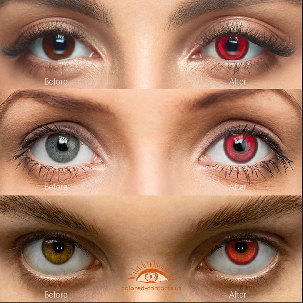 Bloody Mary Red Colored Contact Lenses - thumbnail 4