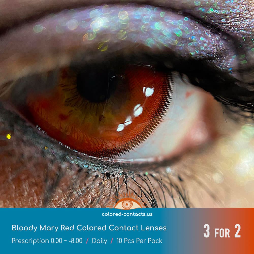 Bloody Mary Red Colored Contact Lenses - thumbnail 6
