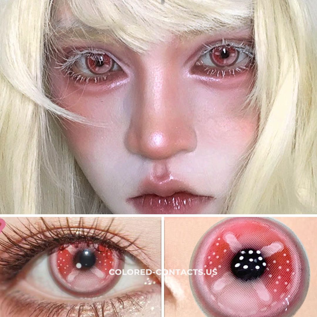 Bloody Strawberry Cross Eye Red Crazy Lenses | 4-Lens Pack - thumbnail 2