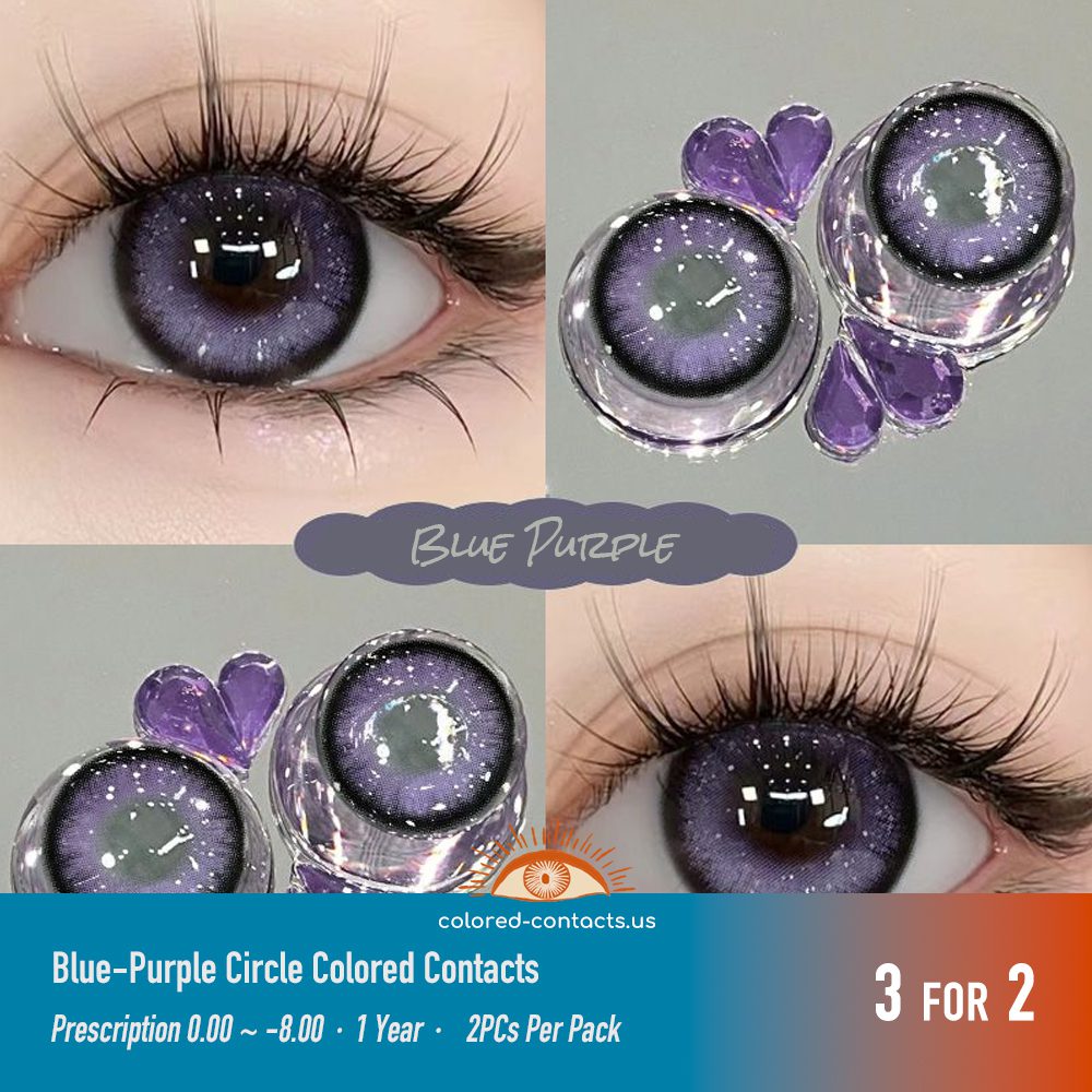 Blue-Purple Circle Colored Contacts - thumbnail 2