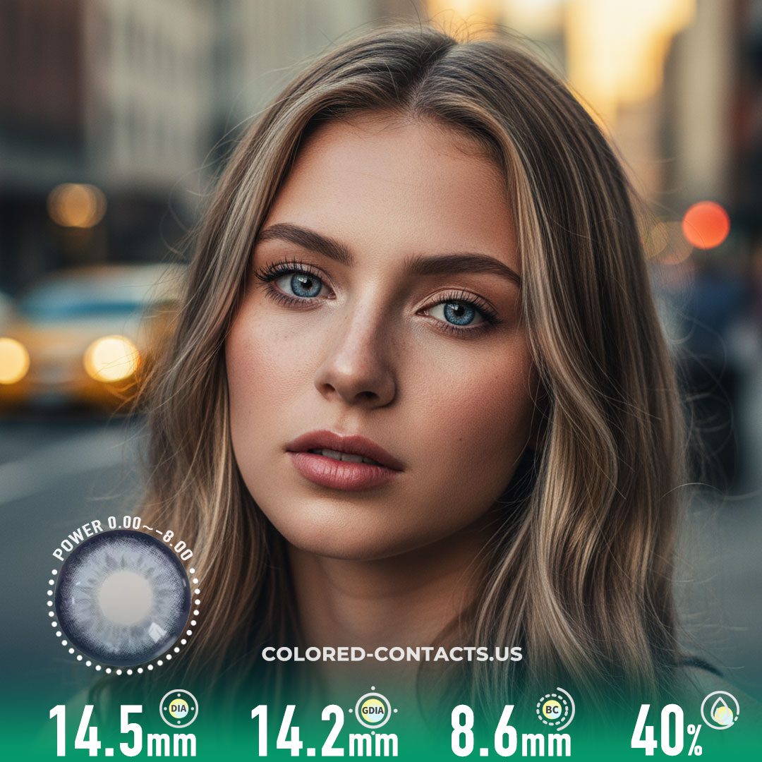 Blueberry Toast Gray Colored Contacts - 10 Lenses - image 1