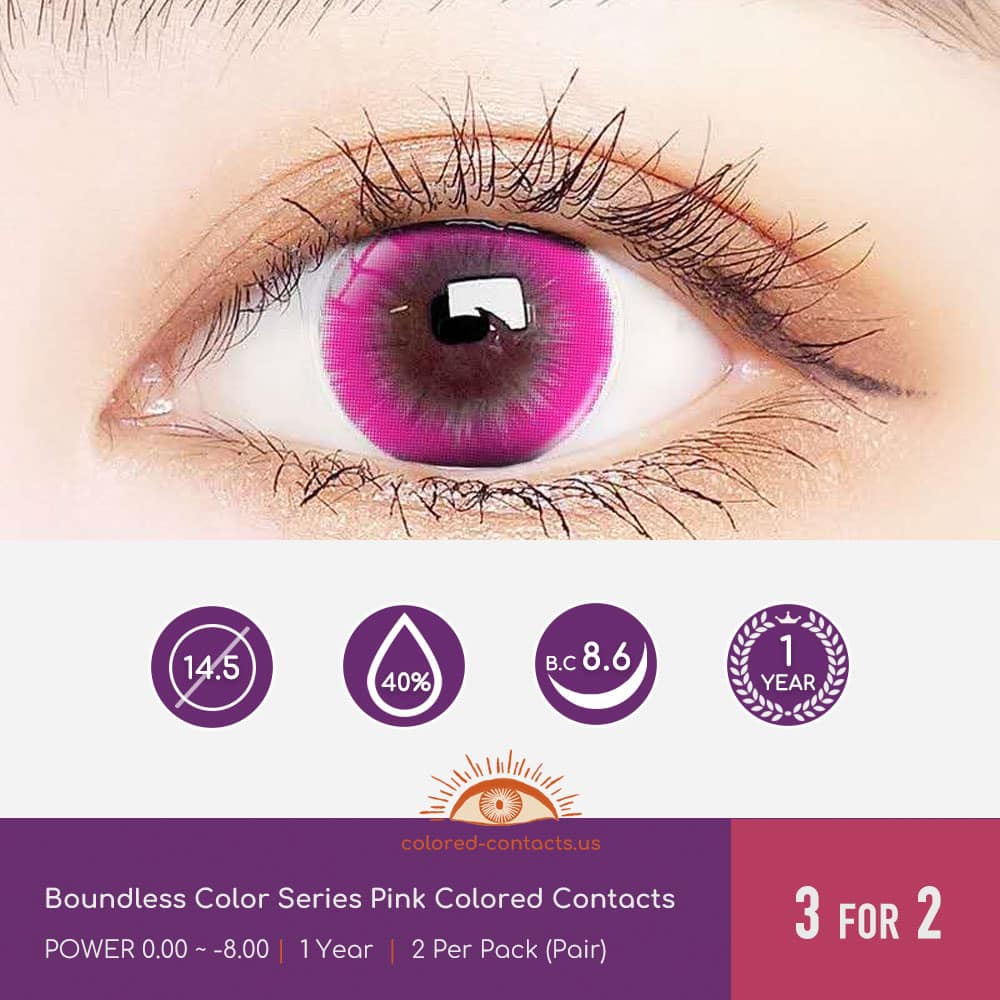 Honkai Impact 3rd: Edison Cosplay Pink Contact Lenses - thumbnail 3