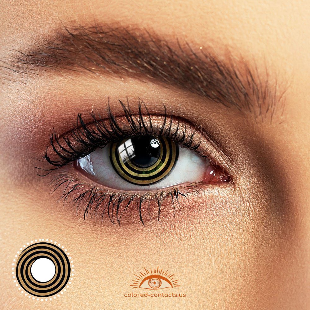Brown Black Swirl Eye Halloween Contacts - image 1