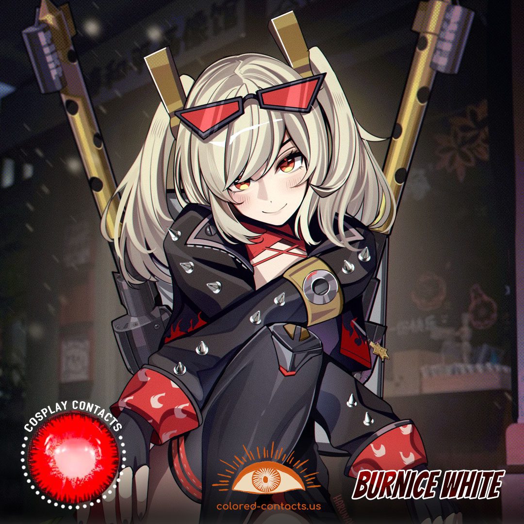 ZZZ: Burnice White Cosplay Red Contact Lenses - image 1