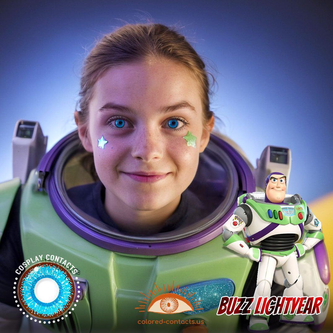 Toy Story: Buzz Lightyear Cosplay Blue Contact Lenses - image 1