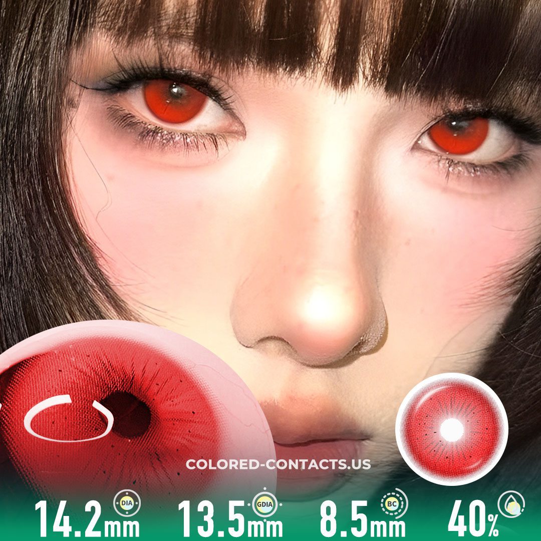 Flower Fairy Red Colored Contact Lenses - image 1