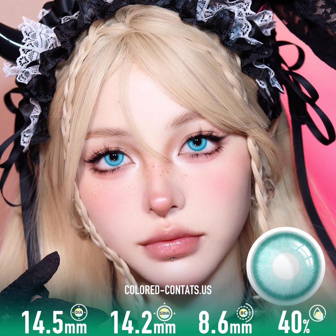 Sylvia Sherwood Cosplay Contact Lenses - Teal/Blue-Green - thumbnail 3