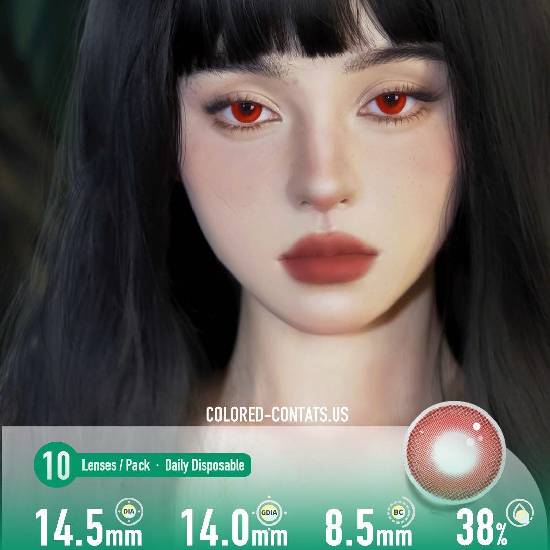 Red Devil Eye Contact Lenses – 10PCs - image 1