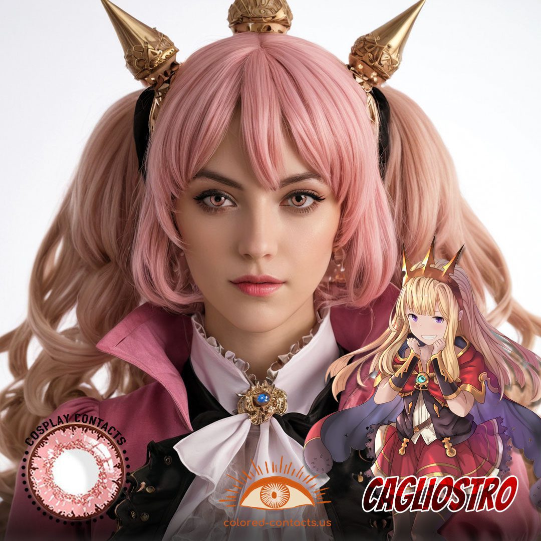 Granblue Fantasy: Cagliostro Cosplay Pink Contact Lenses - image 1