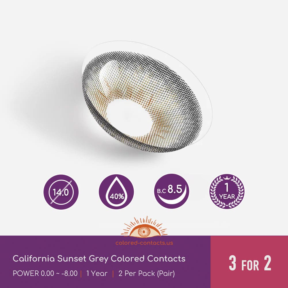 California Sunset Grey Colored Contacts - thumbnail 3