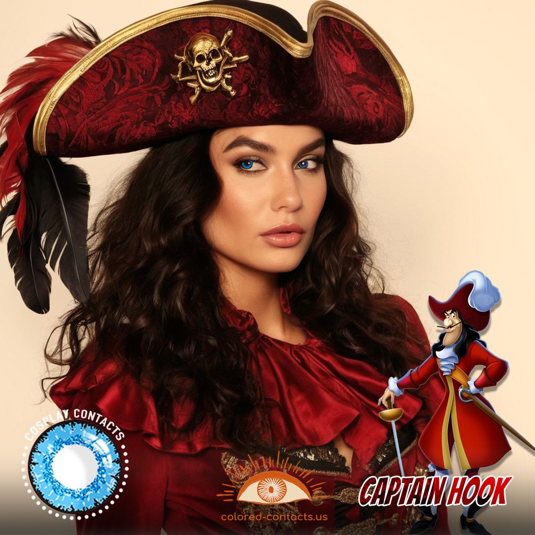 Peter Pan: Captain Hook Cosplay Blue Contact Lenses - image 1