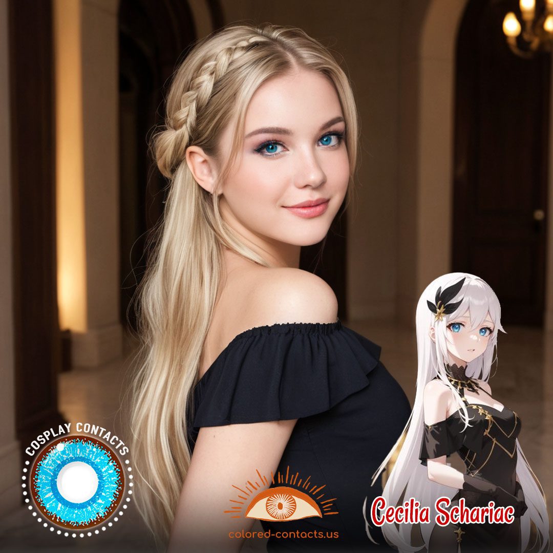 Houkai Gakuen 2 : Cecilia Schariac Cosplay Blue Contact Lenses - image 1