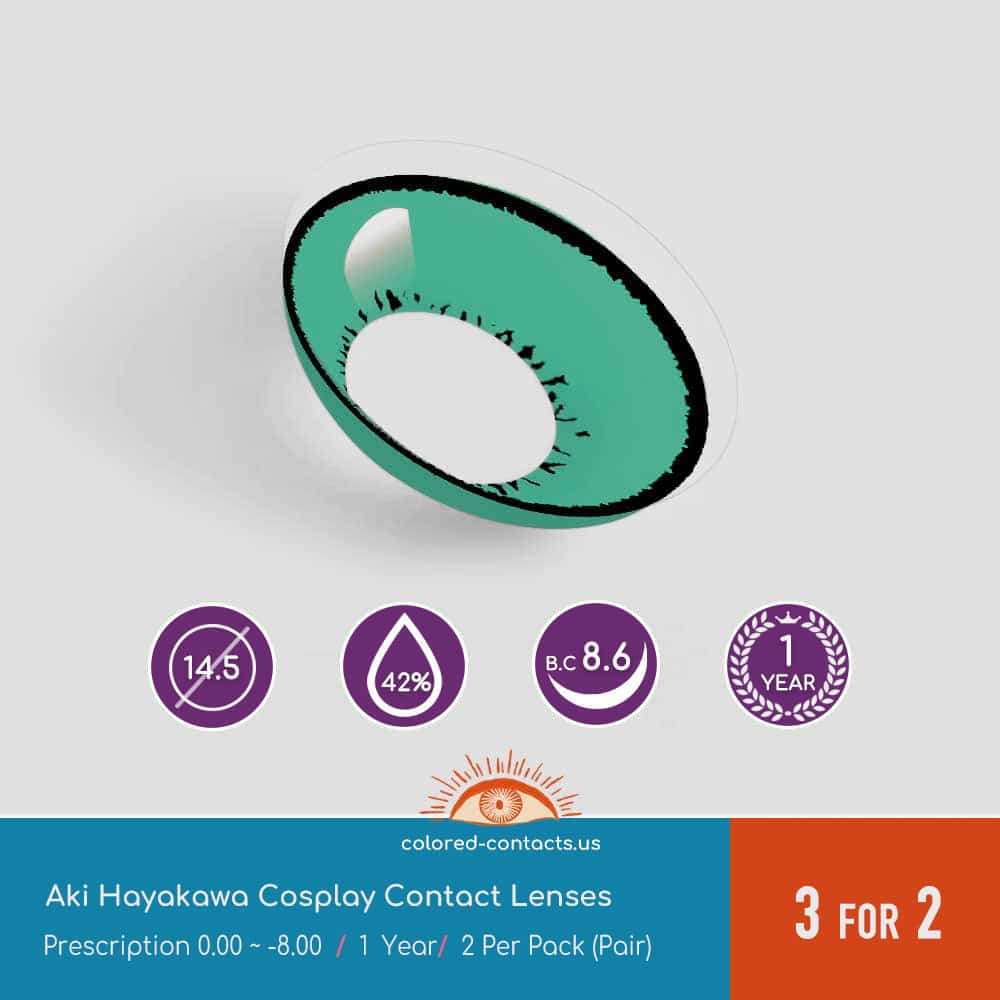 Chainsaw Man - Aki Hayakawa Cosplay Contact Lenses - thumbnail 3
