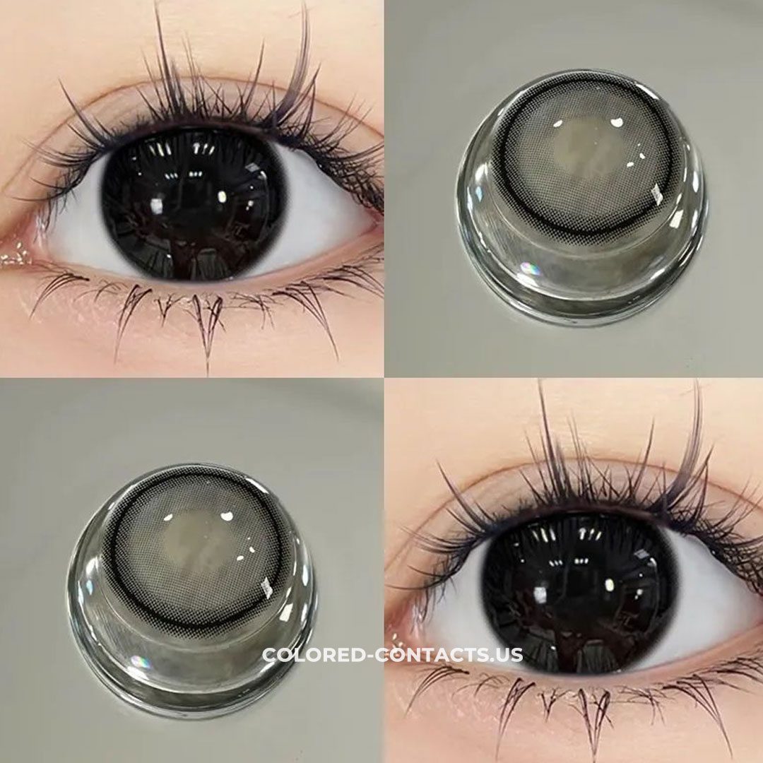 Charcoal Black “Little Black Bean” Daily Colored Contacts – 10 Lenses - thumbnail 2
