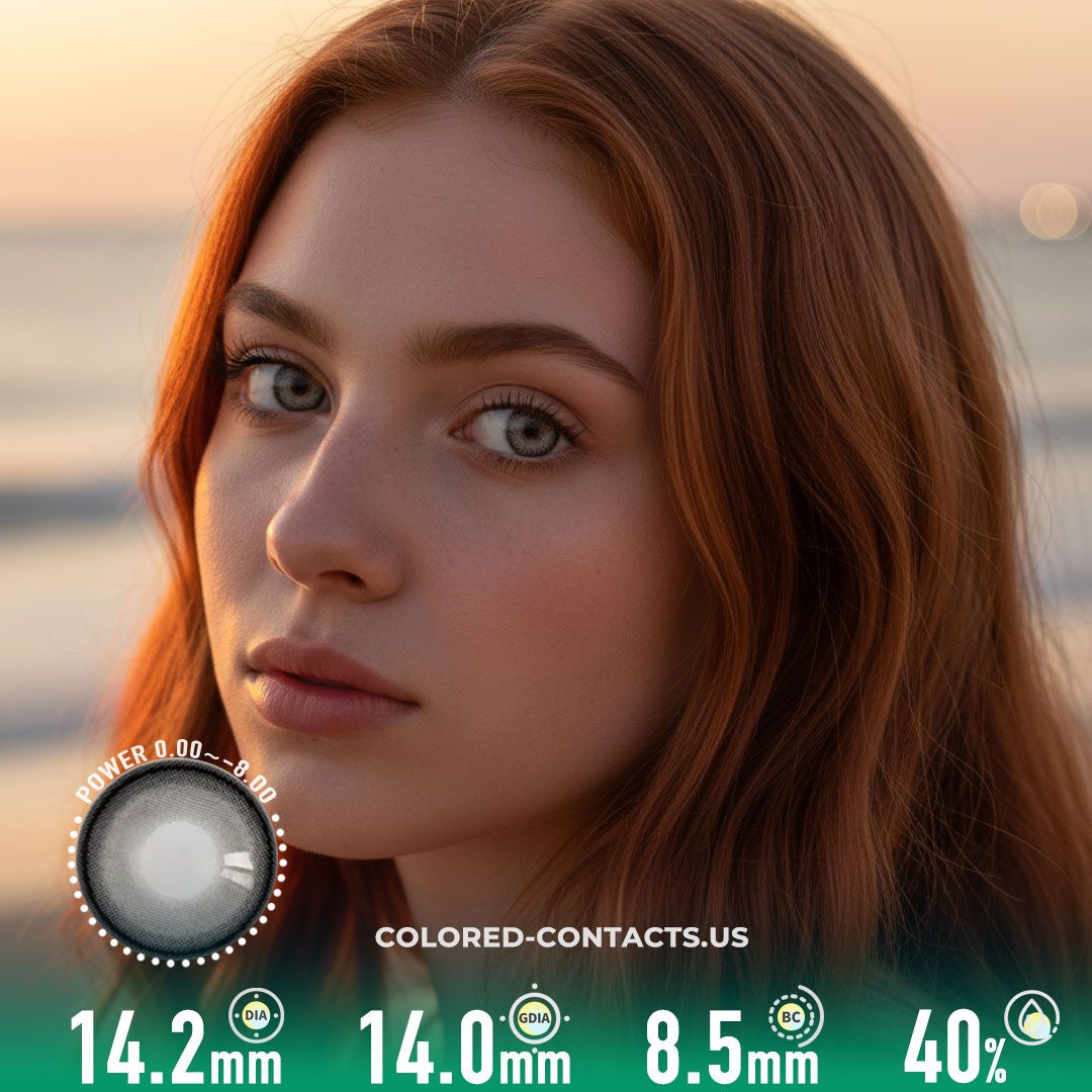 Charcoal Black "Little Black Bean" Daily Colored Contacts - 10 Lenses - image 1