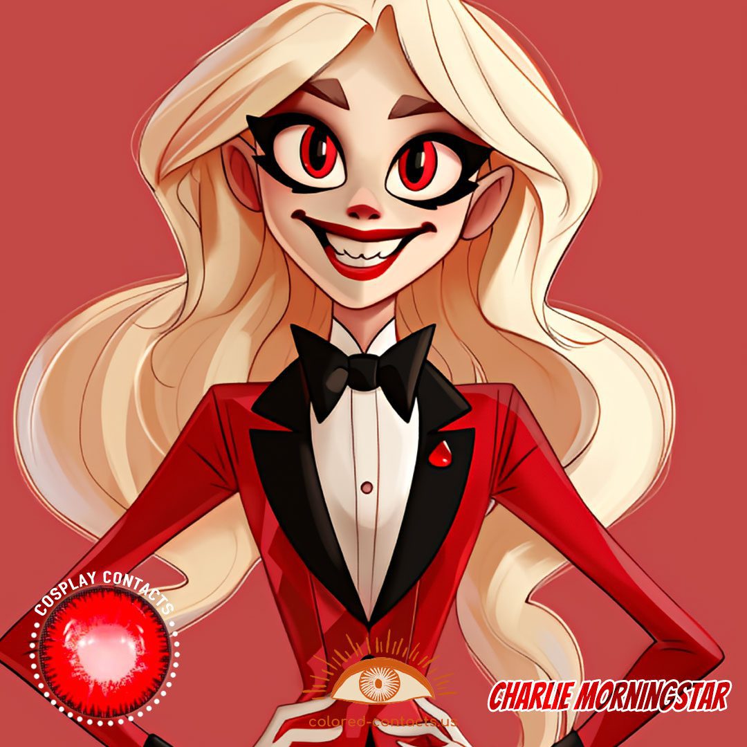Hazbin Hotel: Charlie Morningstar Cosplay Red Contact Lenses - image 1