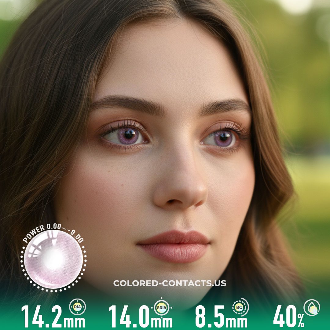 Cherry Blossom Snow Pink Colored Contacts – 10 Lenses - image 1