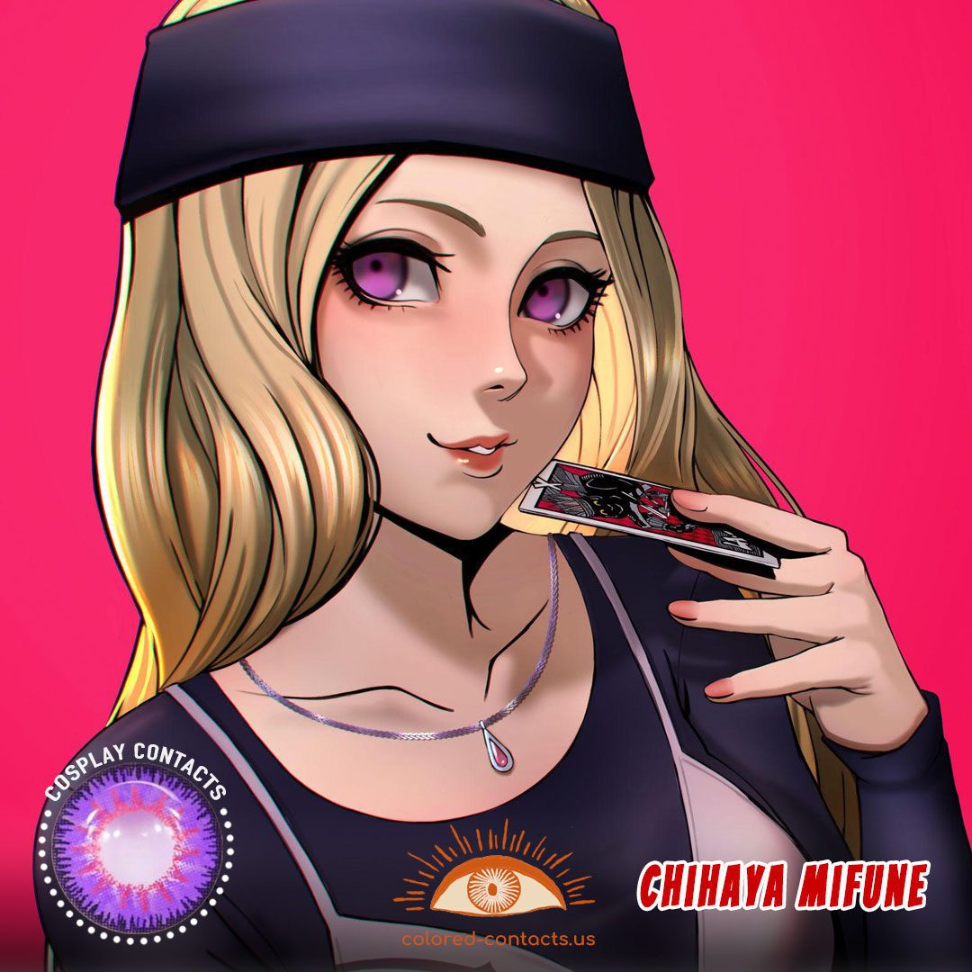 Persona 5 : Chihaya Mifune Cosplay Contact Lenses - image 1