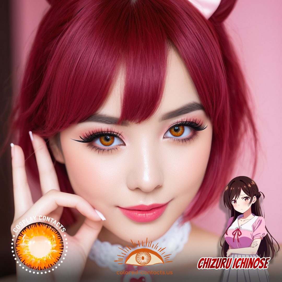 Chizuru Ichinose Cosplay Brown Contact Lenses - image 1