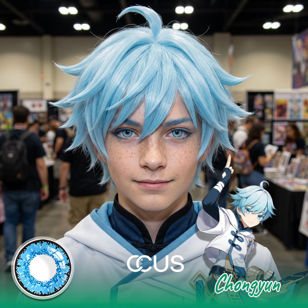 Genshin Impact Chongyun Cosplay Contact Lenses - image 1