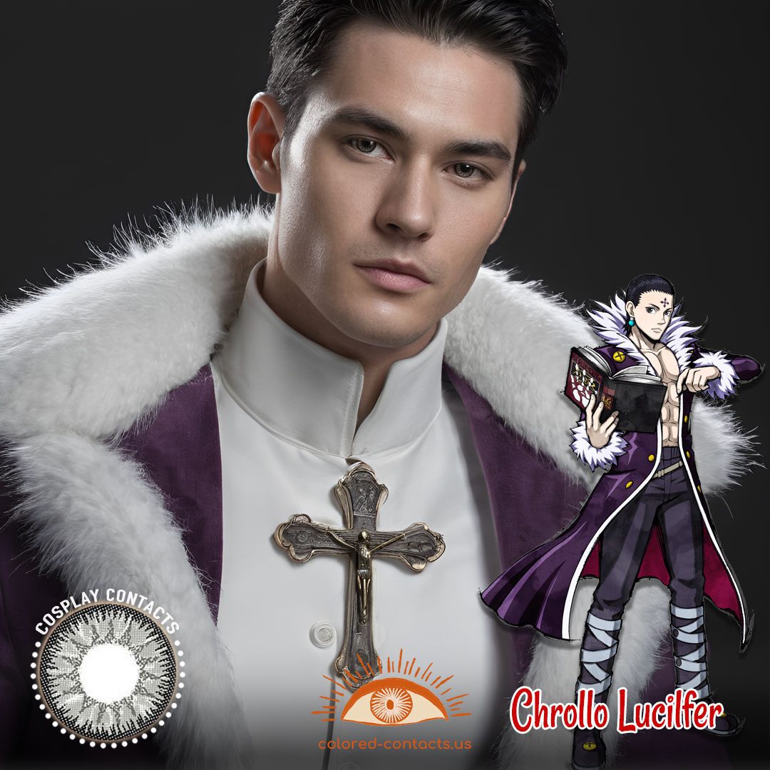 Hunter × Hunter : Chrollo Lucilfer Cosplay Grey Contact Lenses - image 1