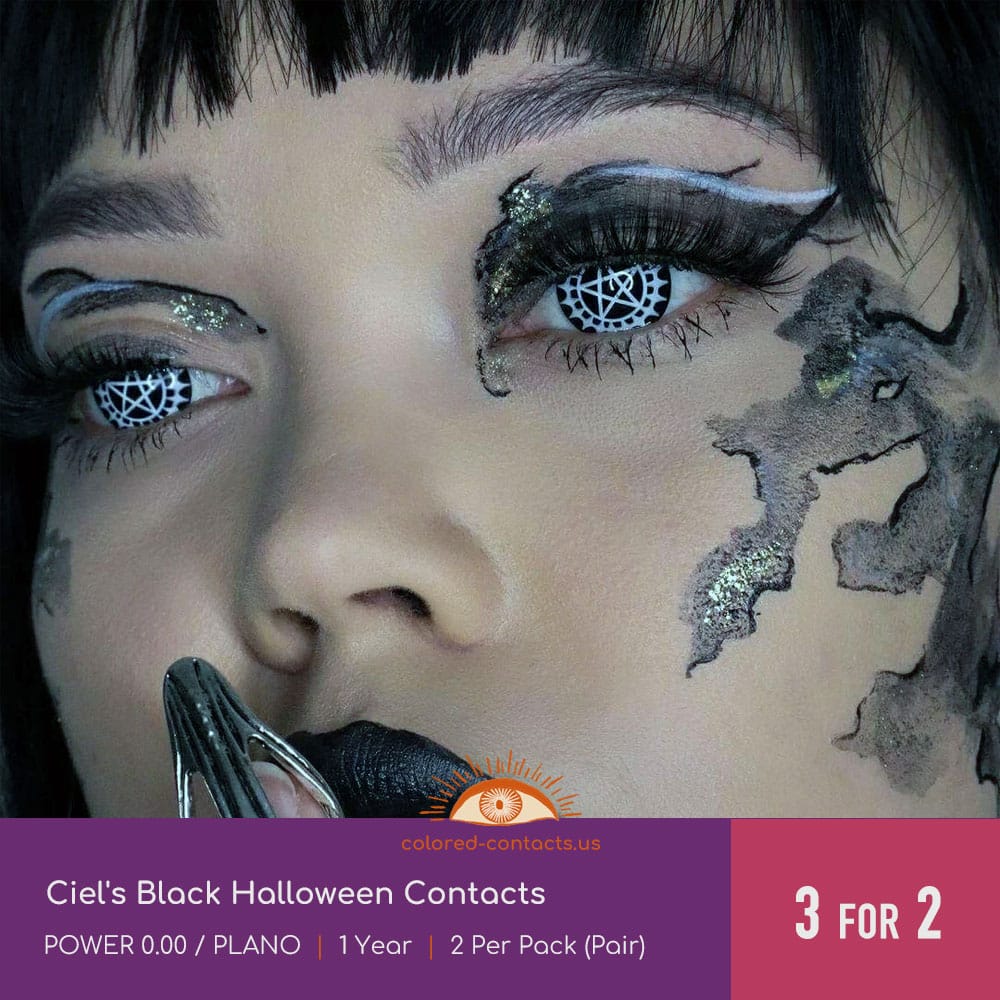 Black Butler - Ciel's Cosplay Contacts - Black Version - thumbnail 2