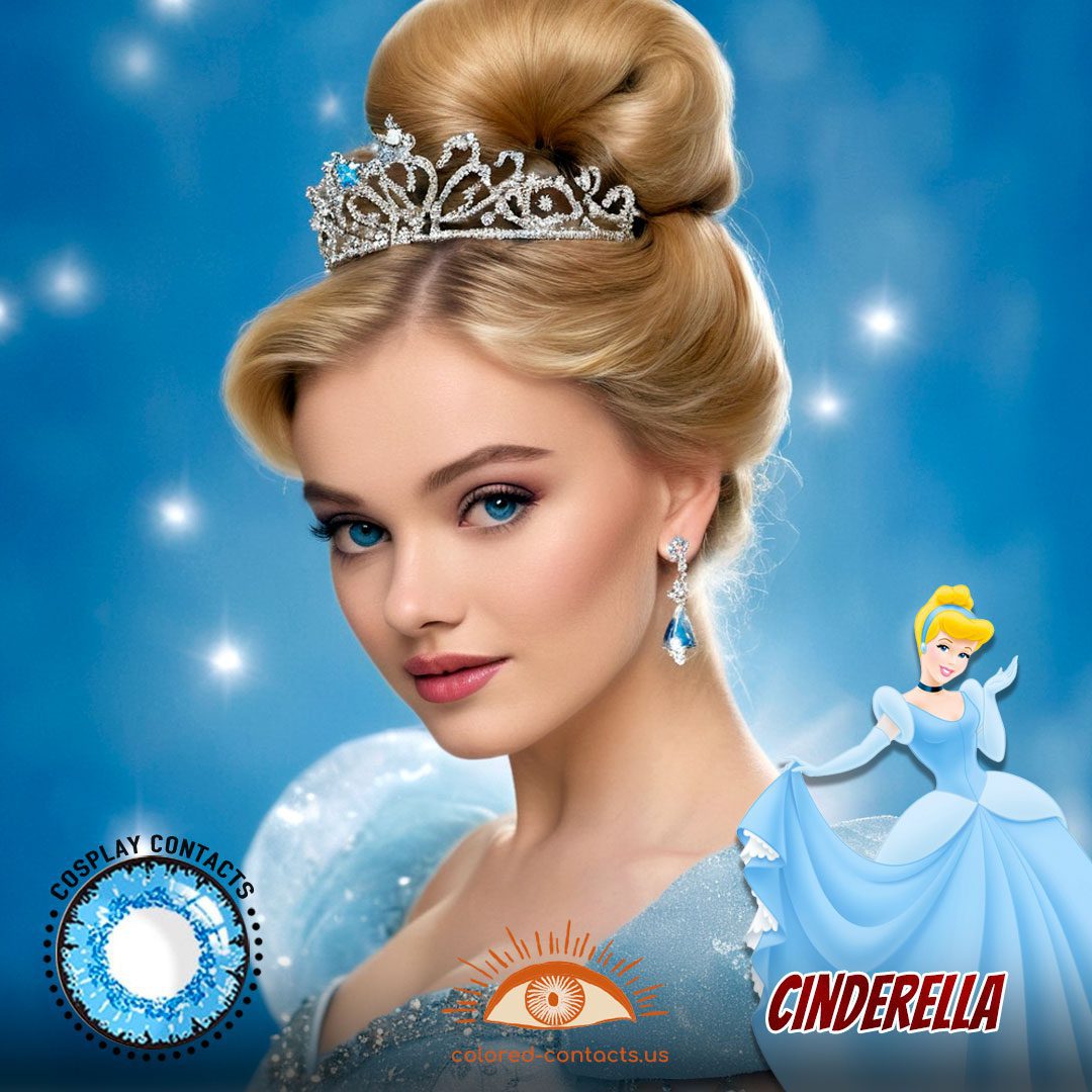 Cinderella Cosplay Blue Contact Lenses - image 1