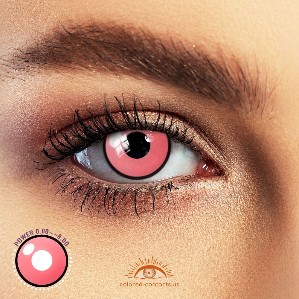 Classic Pink Anime Eyes Colored Contacts - image 1