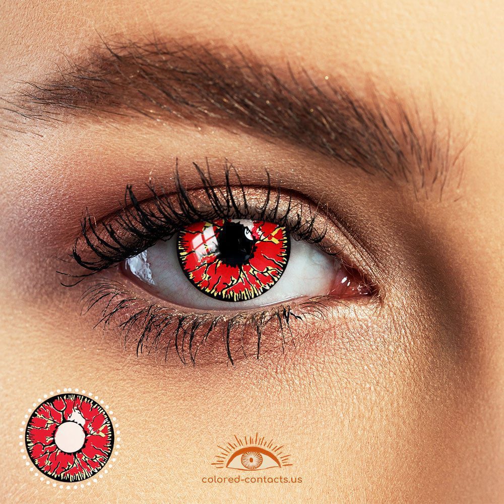 Classic Red Vampire Halloween Contacts - image 1