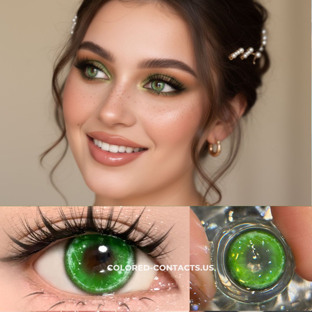Cloud Mist Firefly Green Contacts | 4-Lens Pack - thumbnail 2