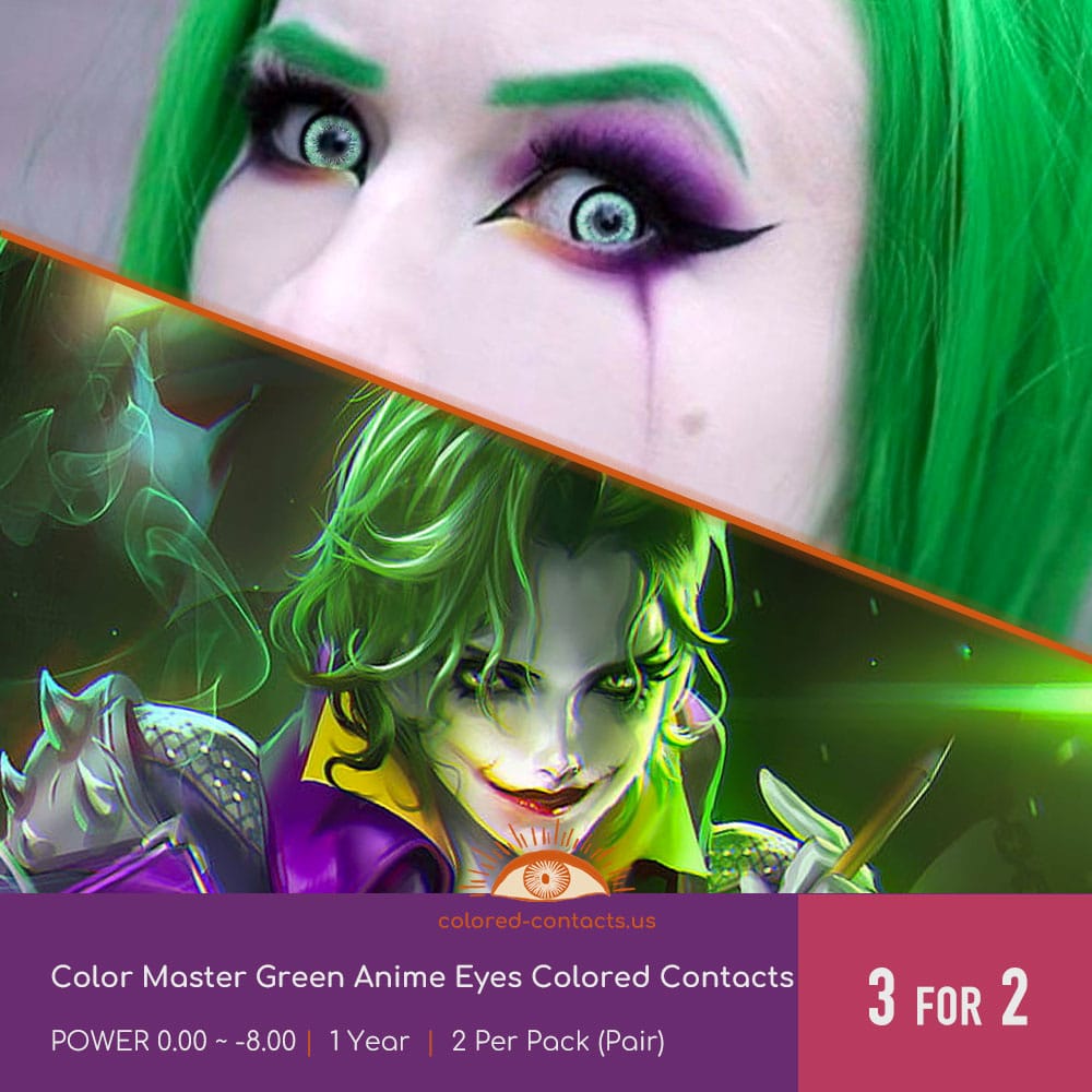 Color Master Green Anime Eyes Colored Contacts - thumbnail 2