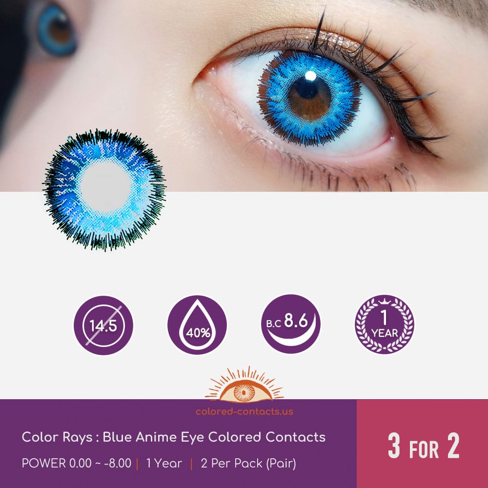 Blue Anime Eye Colored Contacts - thumbnail 3