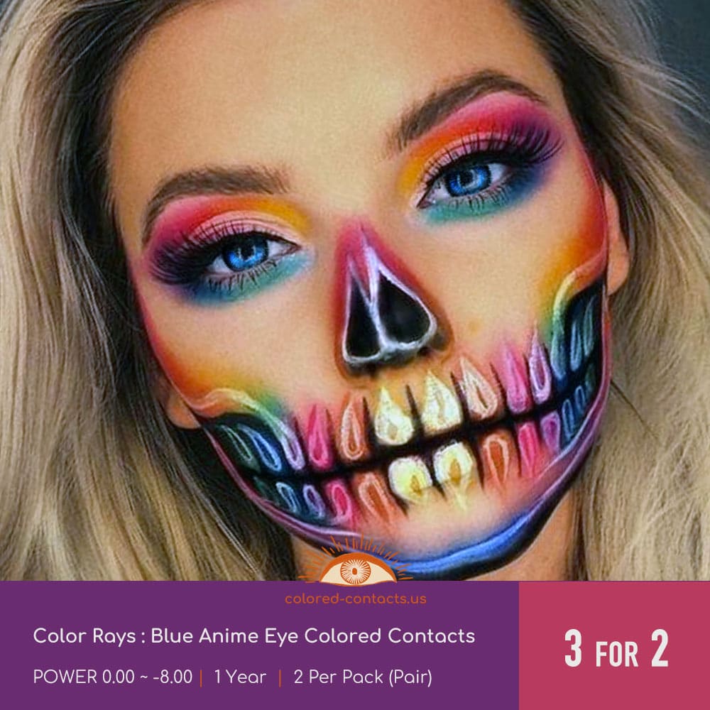 Blue Anime Eye Colored Contacts - thumbnail 2