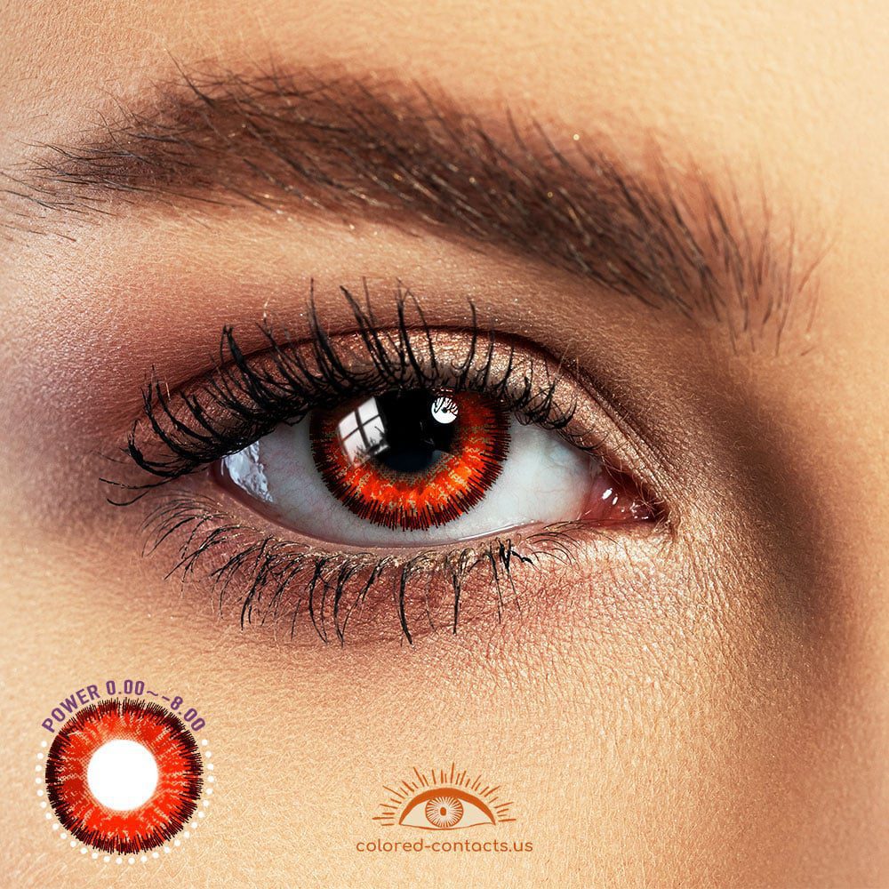Color Rays Red Anime Eye Colored Contacts - image 1