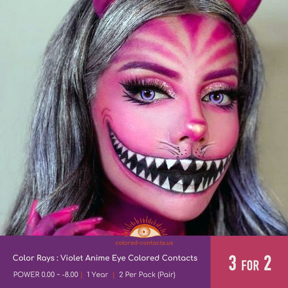 Violet Anime Eye Colored Contacts - thumbnail 2