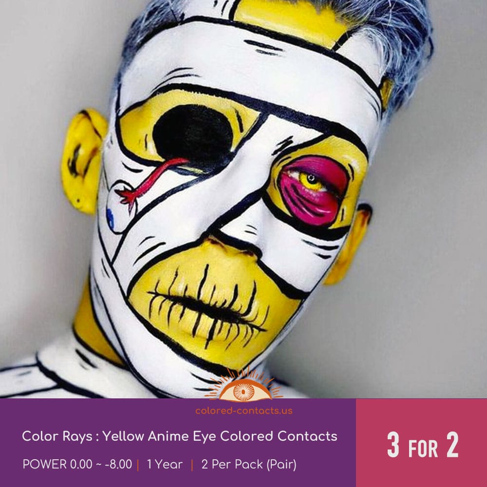 Yellow Anime Eye Colored Contacts - thumbnail 2