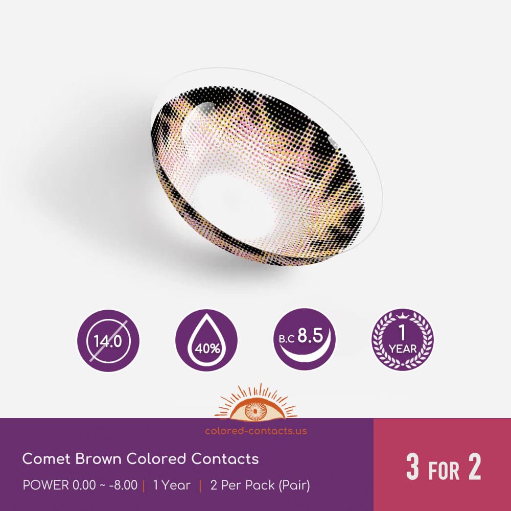 Comet Brown Colored Contacts - thumbnail 2