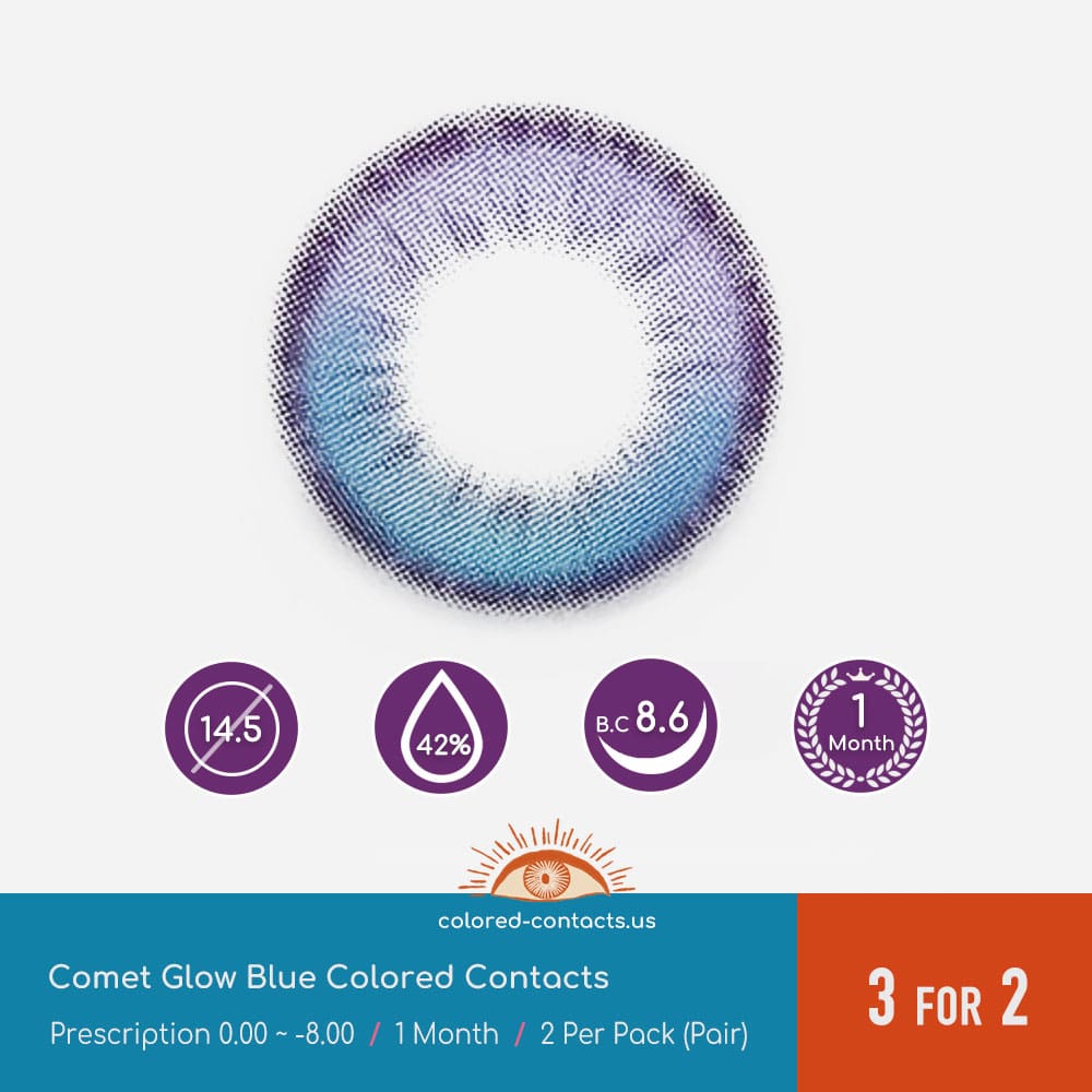 Comet Glow Blue Colored Contacts - thumbnail 3