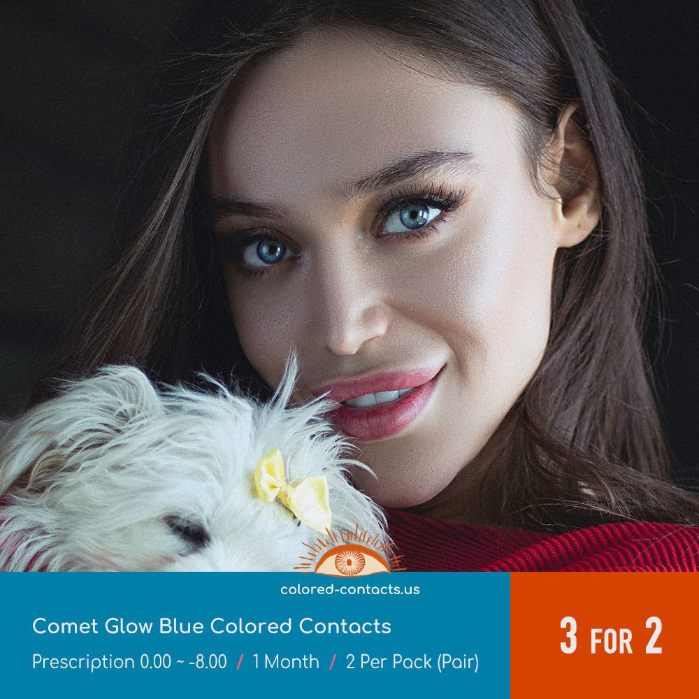 Comet Glow Blue Colored Contacts - thumbnail 2