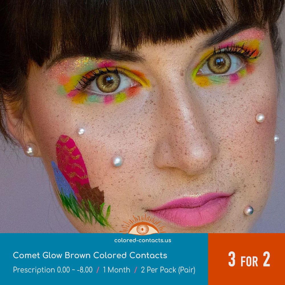 Comet Glow Brown Colored Contacts - thumbnail 2