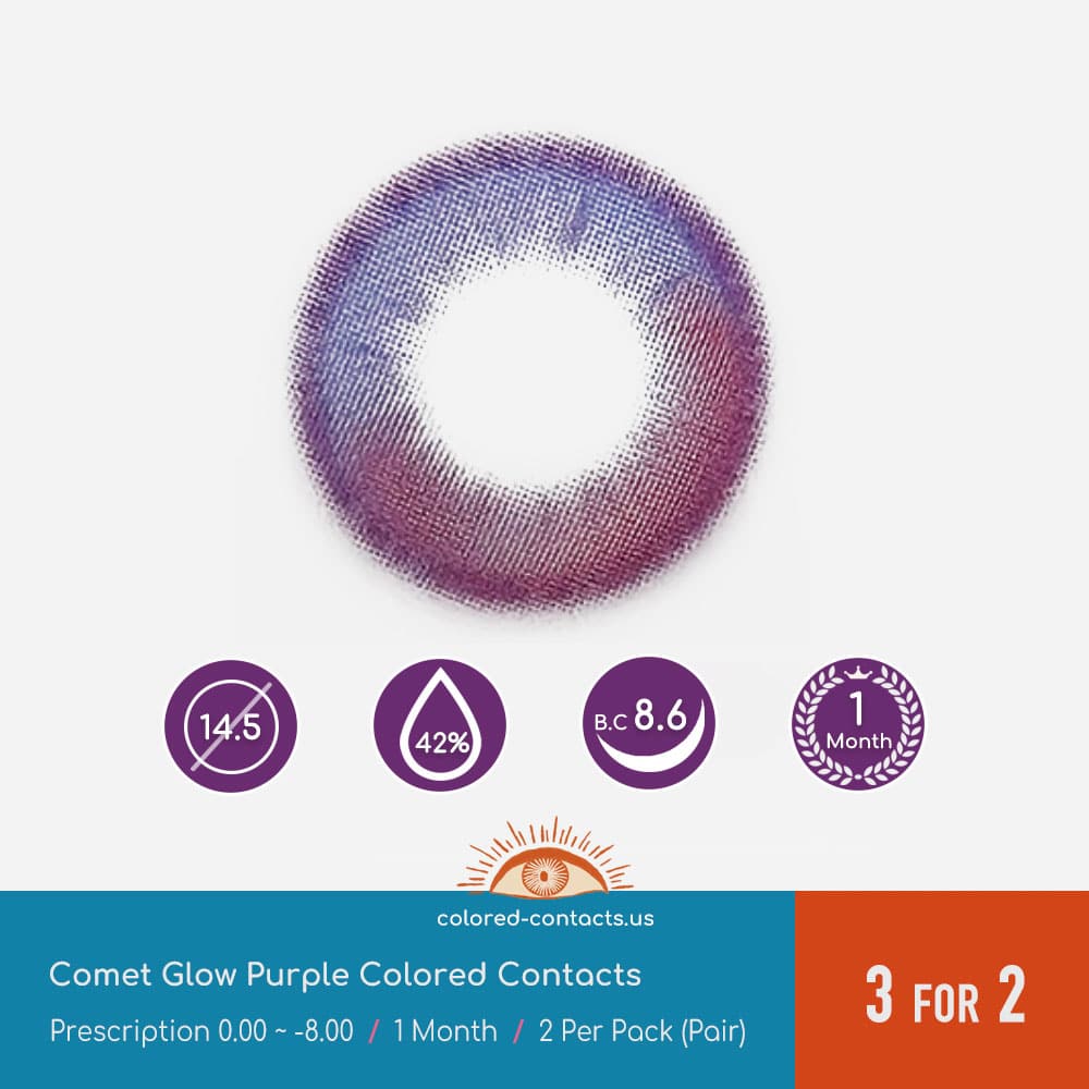 Comet Glow Purple Colored Contacts - thumbnail 3