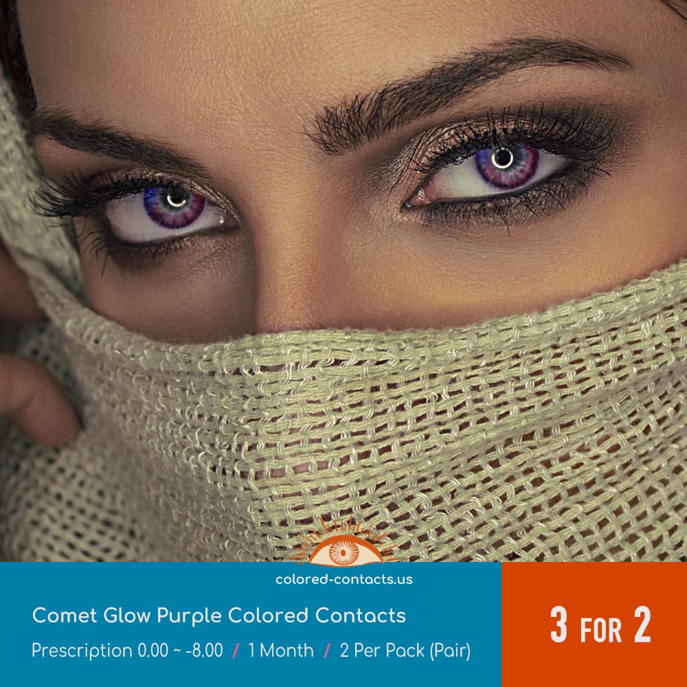Comet Glow Purple Colored Contacts - thumbnail 2