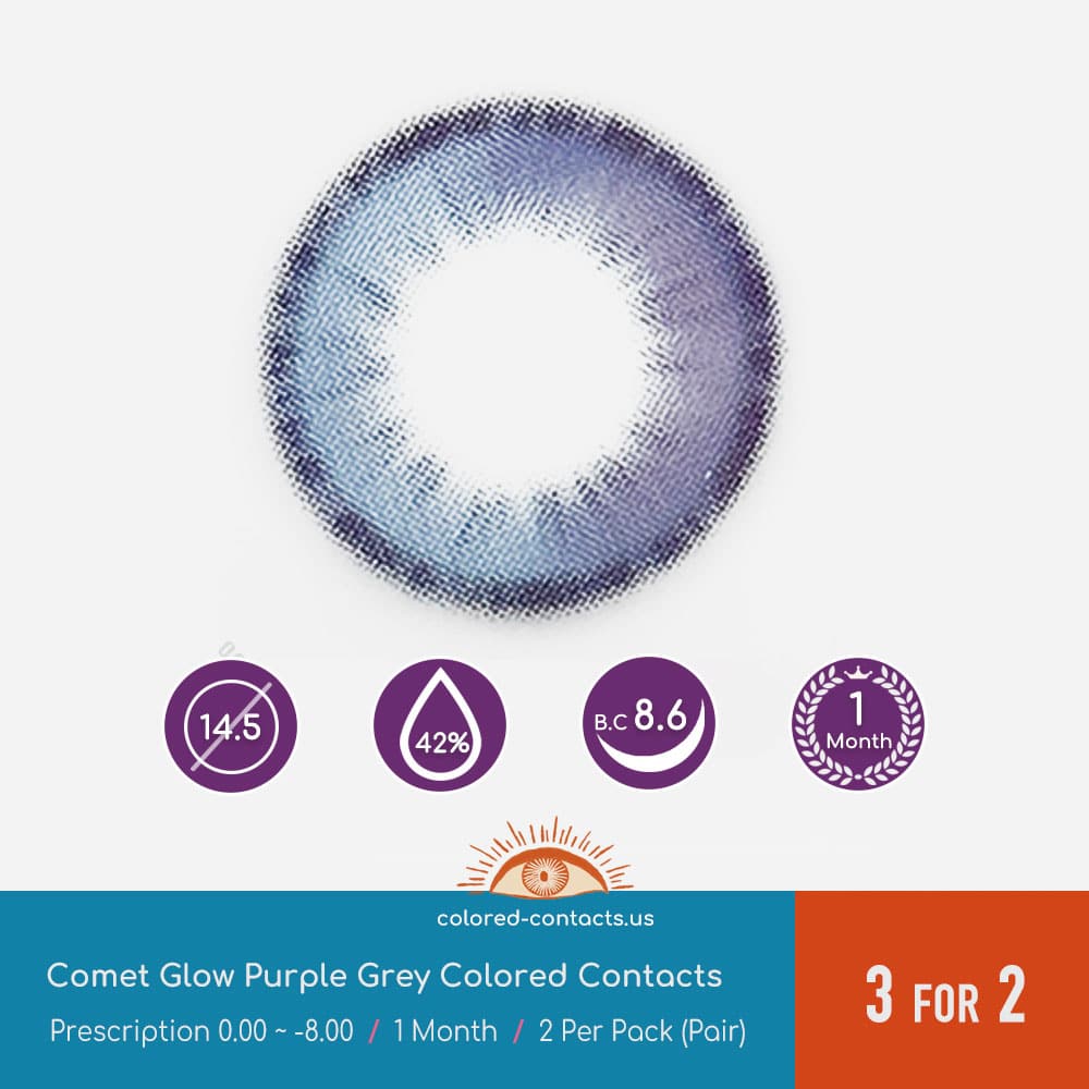 Comet Glow Purple Grey Colored Contacts - thumbnail 3